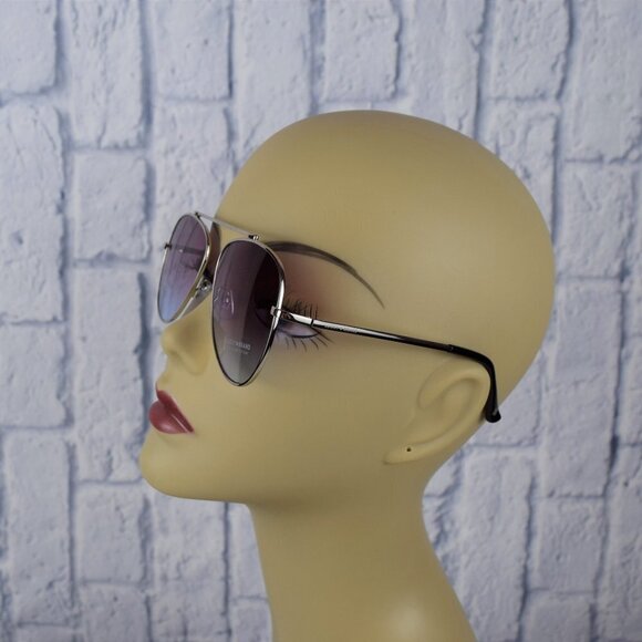 NWT Lucky Brand Callan Aviator Sunglasses Silver - Picture 4 of 11